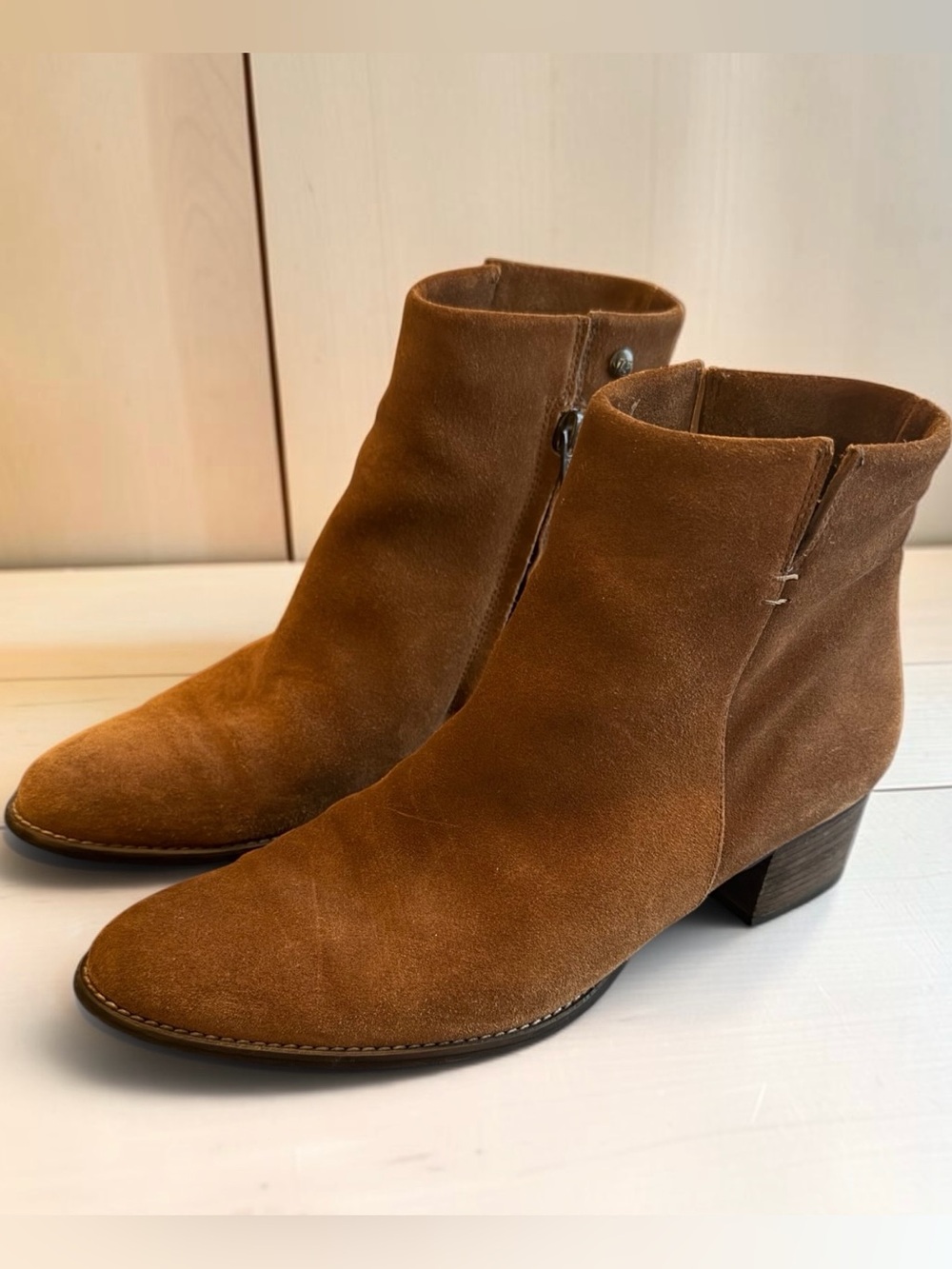 Paul Green Austria Suede Ankle Boots Booties Brown 6.5 UK US 9 quiet luxury